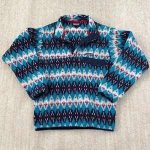 Patagonia Synchilla Snap T Fleece in Forest Carpet Deep Sea Blue XS